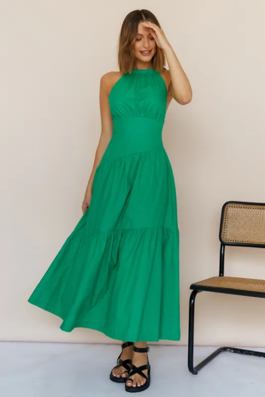 Spirula Maxi Dress Green sold by Fortunate One