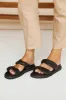 BILLINI Zonya Slides Black sold by Fortunate One