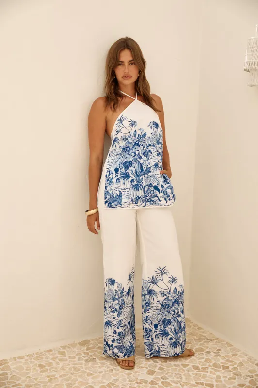 SEVEN WONDERS Valencia Pant Blue sold by Fortunate One