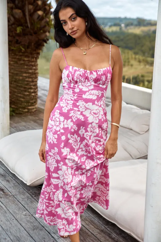 Sweetest Desire Maxi Dress Pink sold by Fortunate One