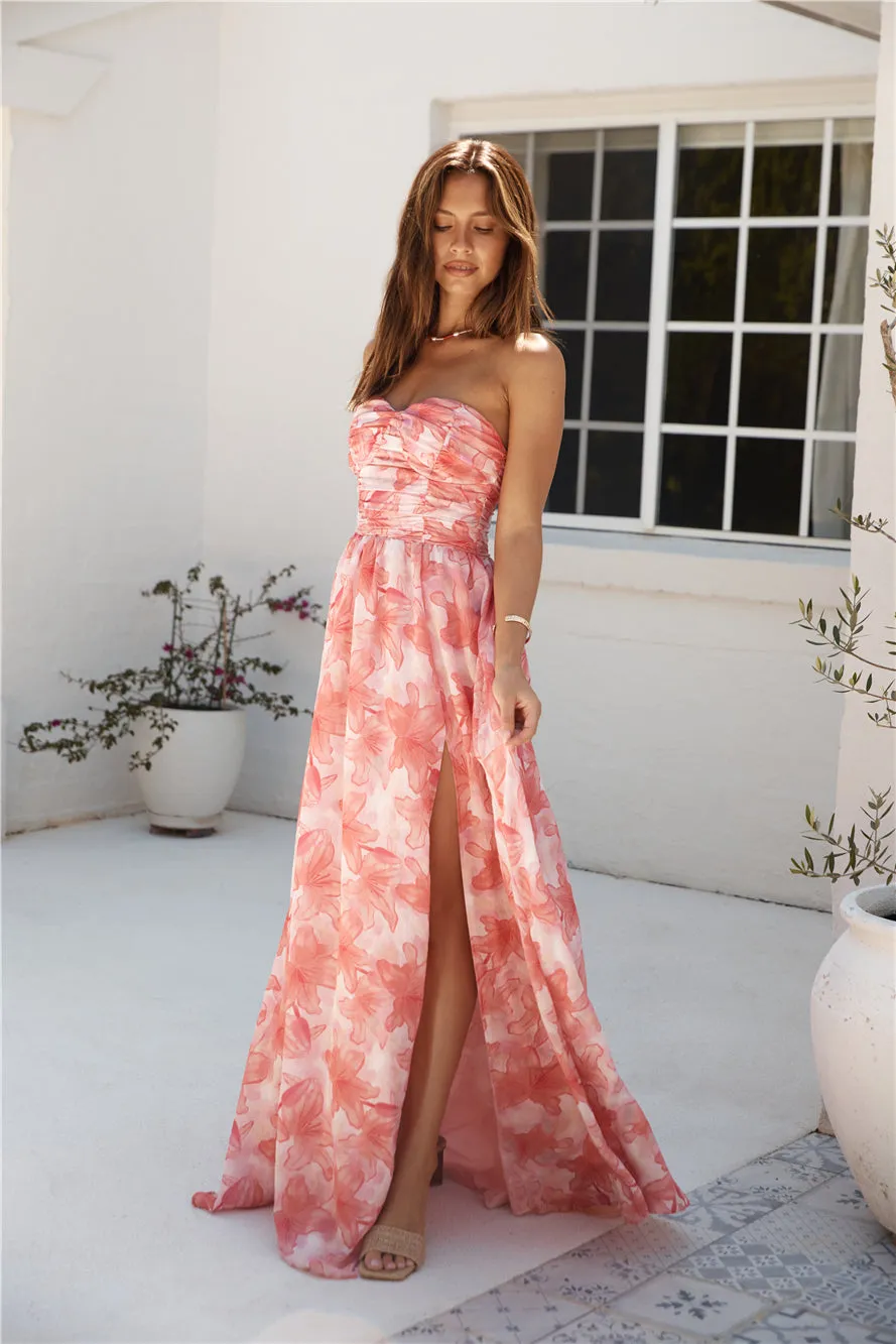 Dainty Events Strapless Maxi Dress Pink sold by Fortunate One product image thumbnail 4