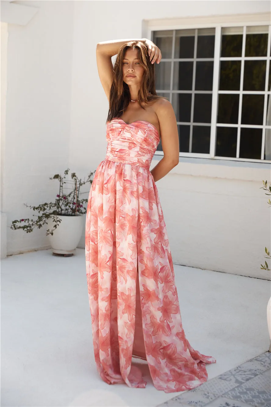 Dainty Events Strapless Maxi Dress Pink sold by Fortunate One product image thumbnail 5