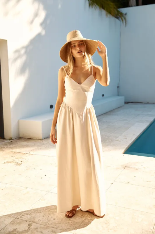 SEVEN WONDERS Zephy Maxi Dress Sand sold by Fortunate One