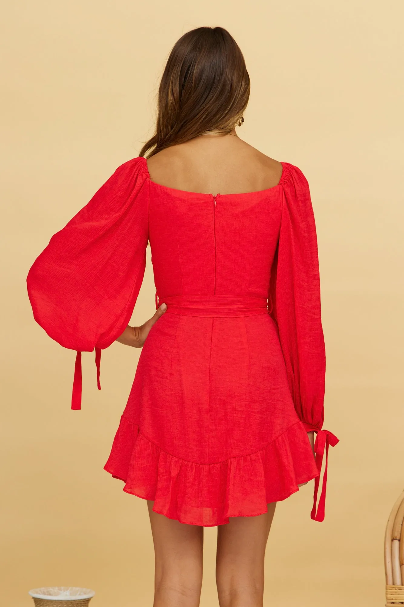 Riding The Breeze Dress Red sold by Fortunate One product image thumbnail 5