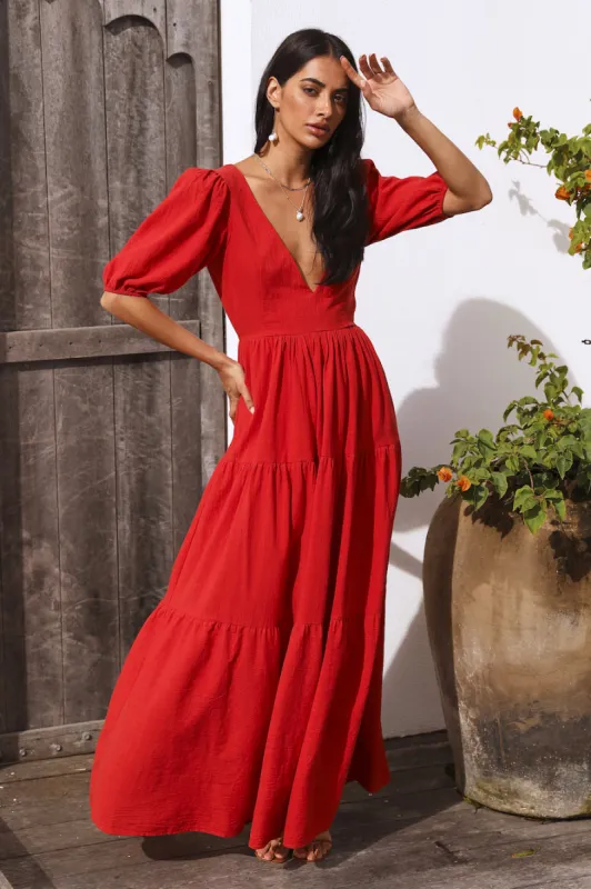 SEVEN WONDERS Asha Dress Fire sold by Fortunate One