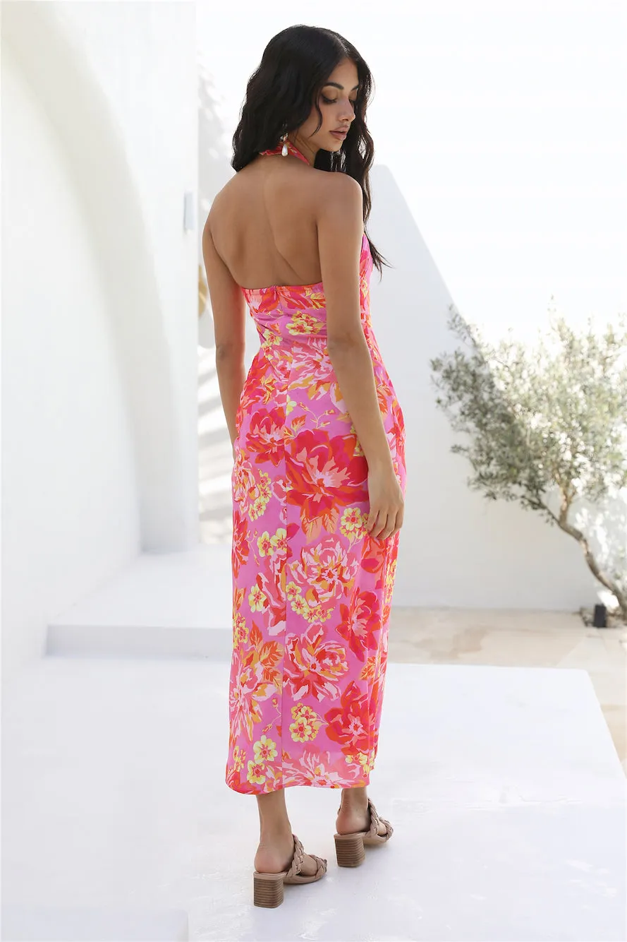 SEVEN WONDERS Leyana Maxi Dress Pink Floral sold by Fortunate One product image thumbnail 4