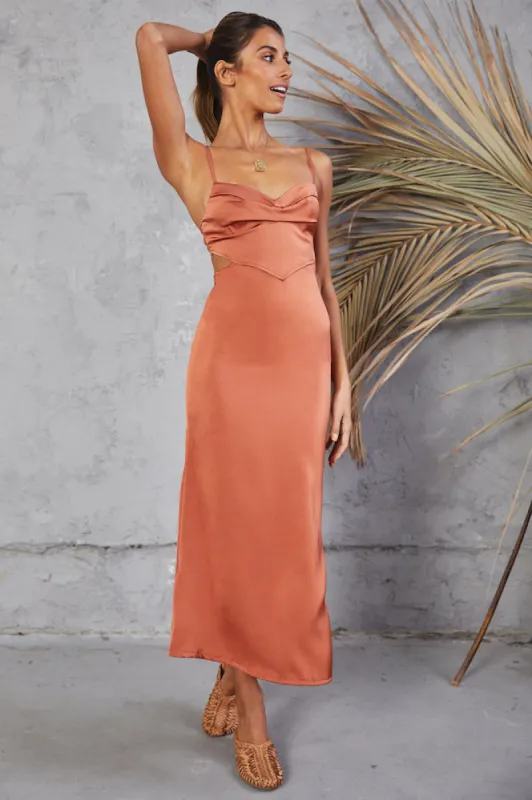 World Is Yours Maxi Dress Rust sold by Fortunate One