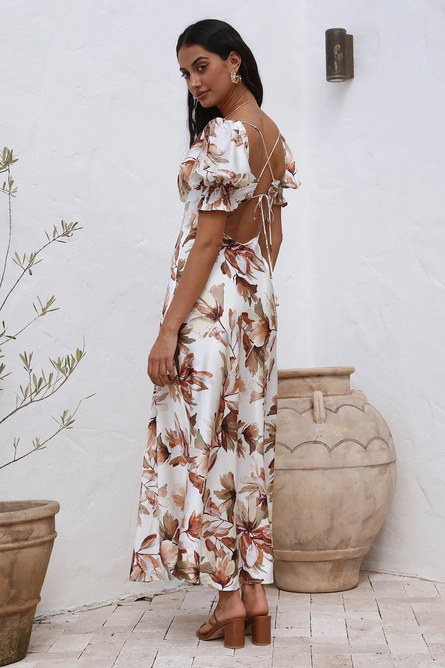 Whimsical Heart Maxi Dress Brown sold by Fortunate One product image thumbnail 4