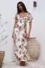 Whimsical Heart Maxi Dress Brown sold by Fortunate One