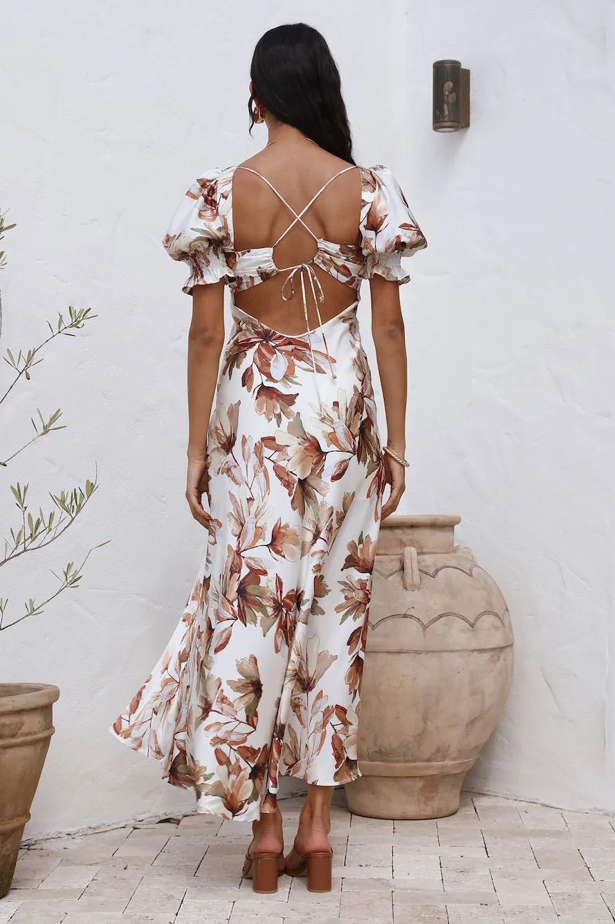 Whimsical Heart Maxi Dress Brown sold by Fortunate One product image thumbnail 5