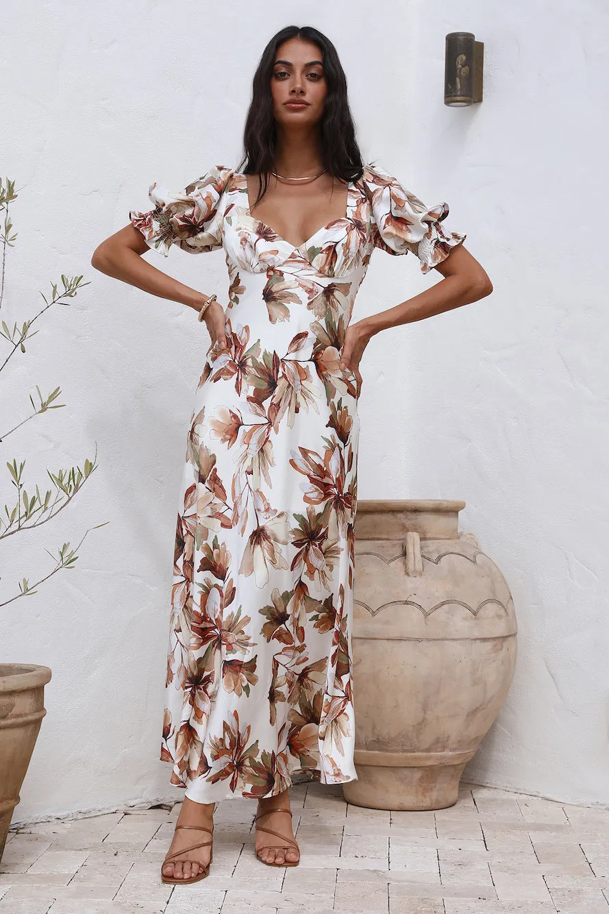Whimsical Heart Maxi Dress Brown sold by Fortunate One product image thumbnail 2