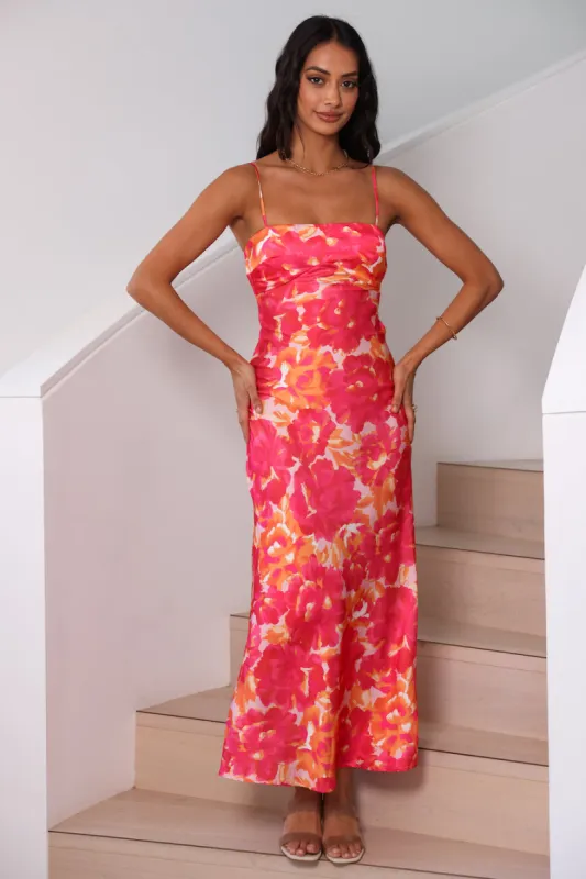 Starry Haze Midi Dress Pink sold by Fortunate One