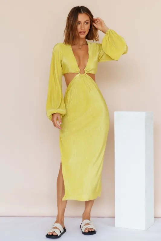 RUNAWAY THE LABEL Freja Midi Dress Citrus sold by Fortunate One