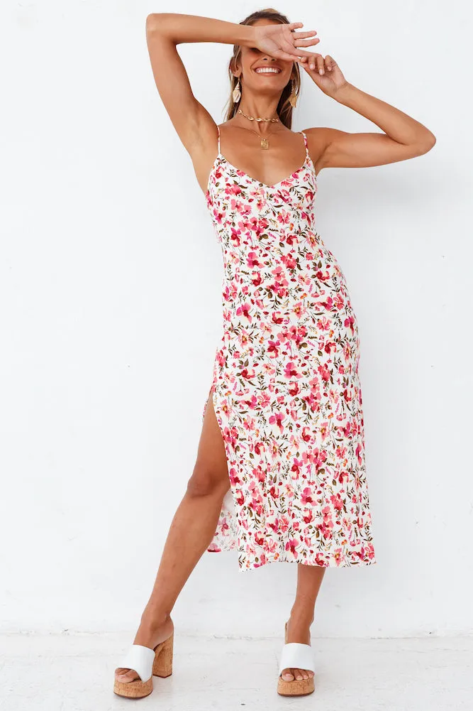 Rosy Cheeks Midi Dress sold by Fortunate One product image thumbnail 4