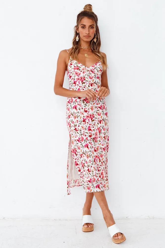 Rosy Cheeks Midi Dress sold by Fortunate One product image thumbnail 5
