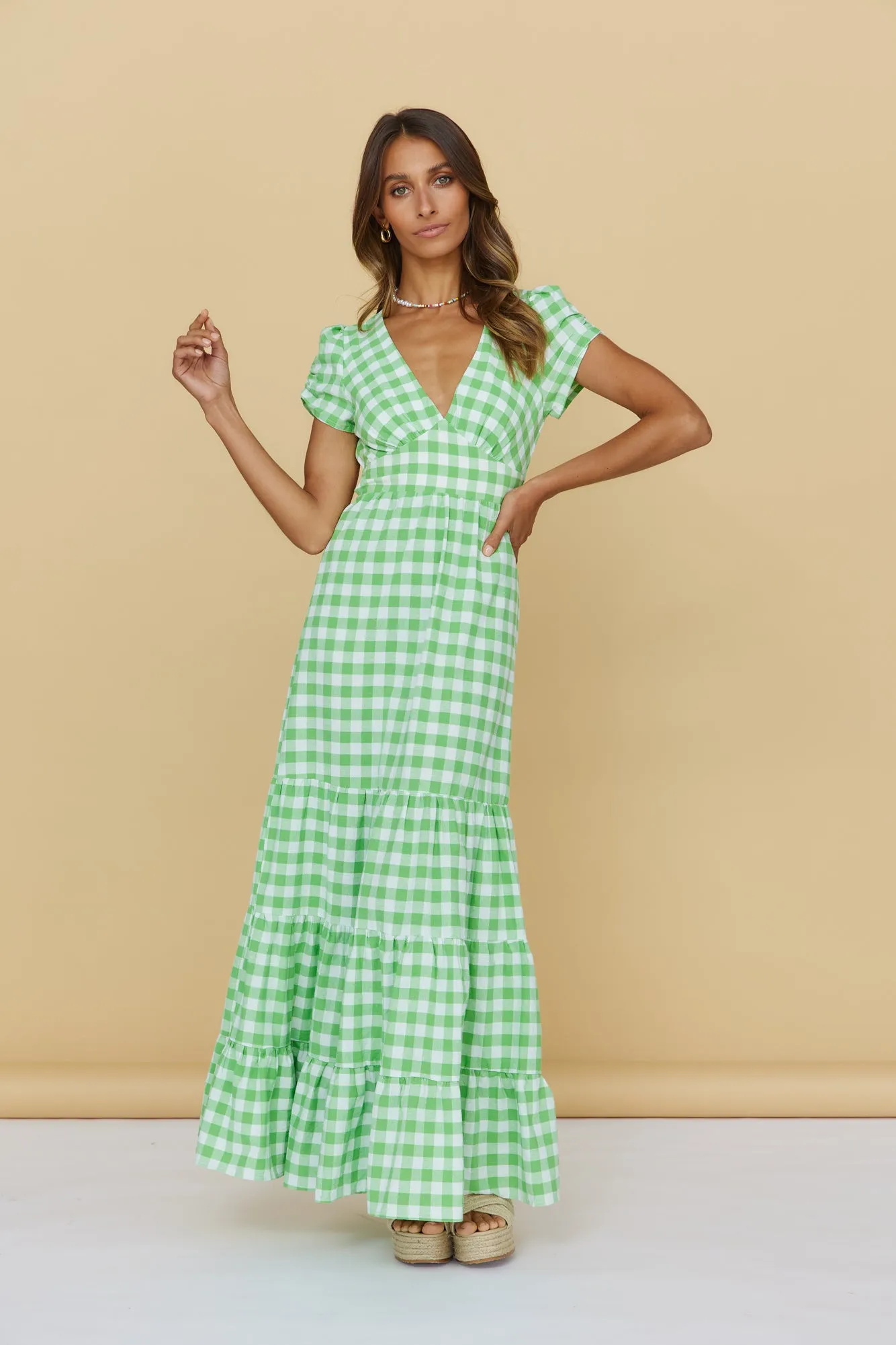 Love Is Yours Maxi Dress Green sold by Fortunate One product image thumbnail 3