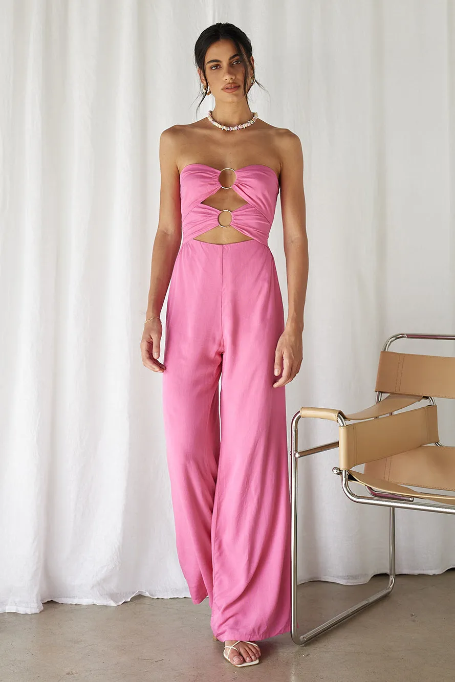 RUNAWAY THE LABEL Etta Jumpsuit Bubblegum sold by Fortunate One product image thumbnail 4