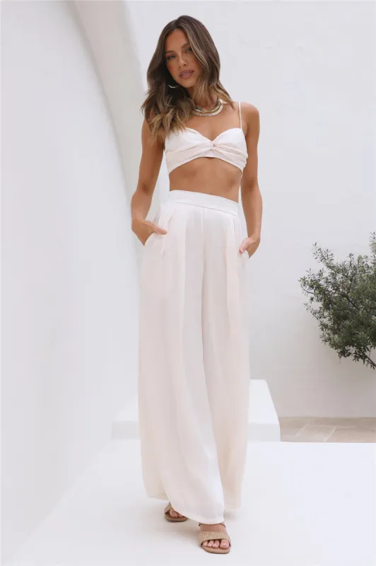 Bright Bloom Pant White sold by Fortunate One