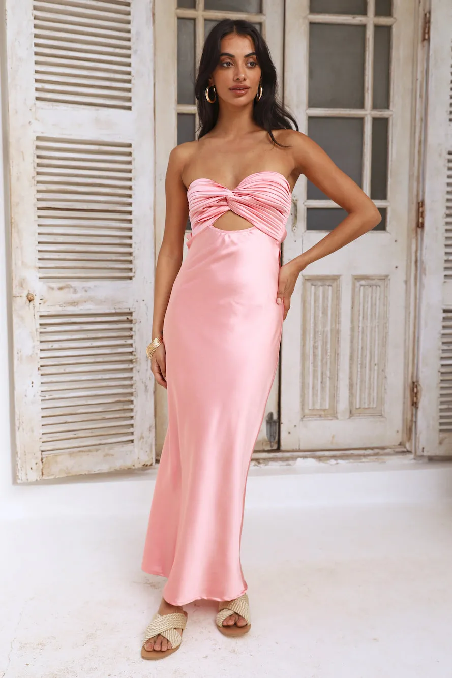 Laced With Gold Maxi Dress Rose sold by Fortunate One product image thumbnail 2