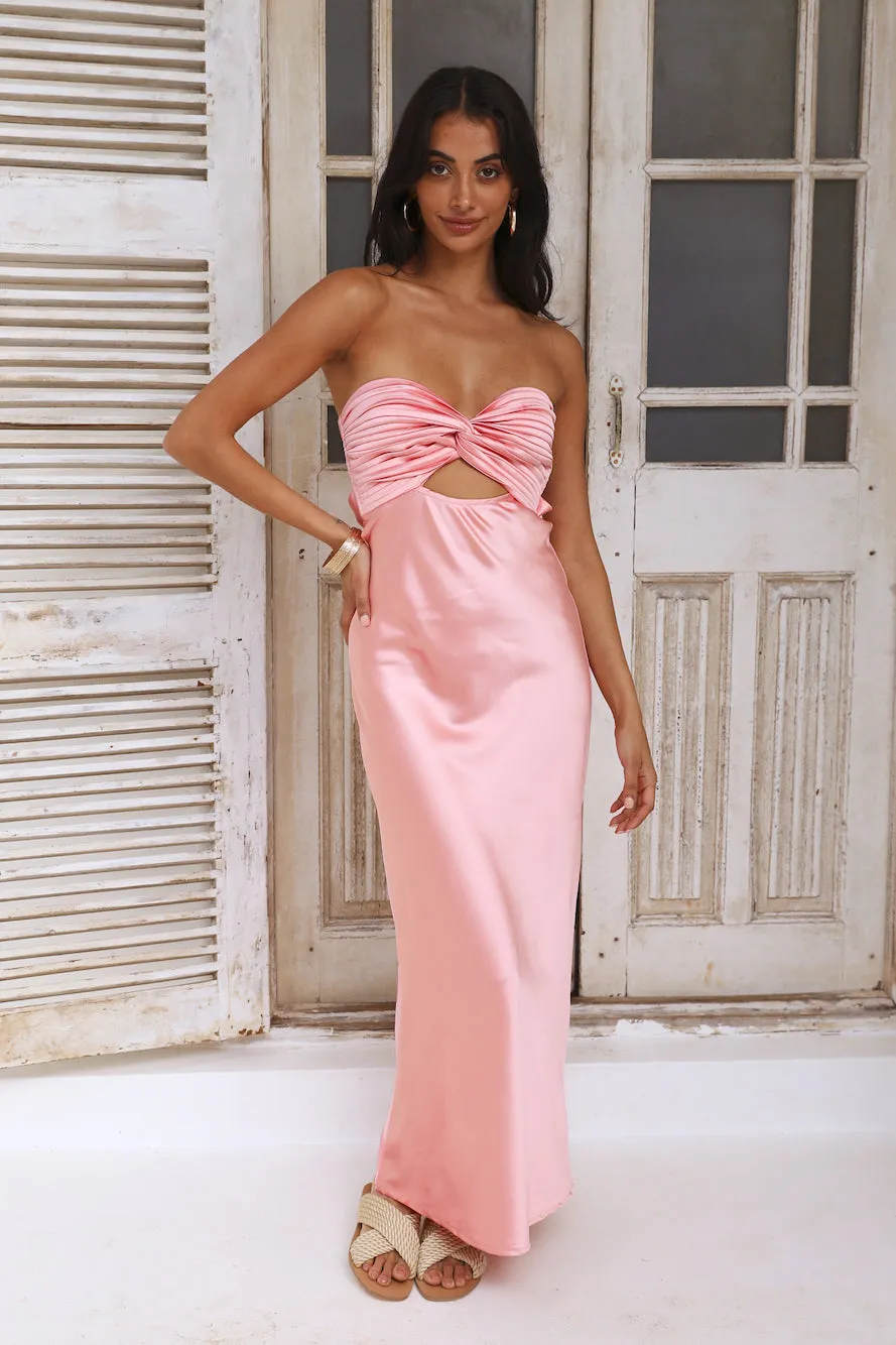 Laced With Gold Maxi Dress Rose sold by Fortunate One