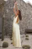 Dear Me Satin Maxi Dress Yellow sold by Fortunate One