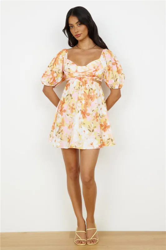 Feeling Peachy Dress Yellow sold by Fortunate One