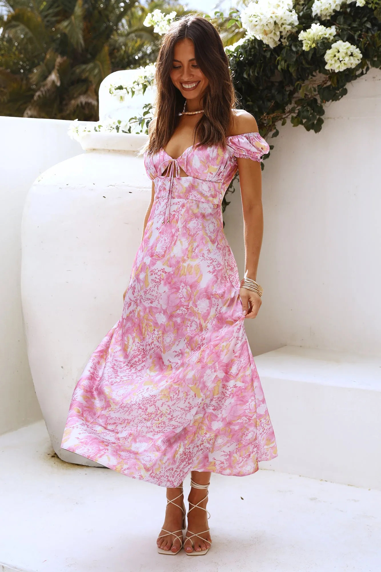 Forever And Ever Maxi Dress Pink sold by Fortunate One