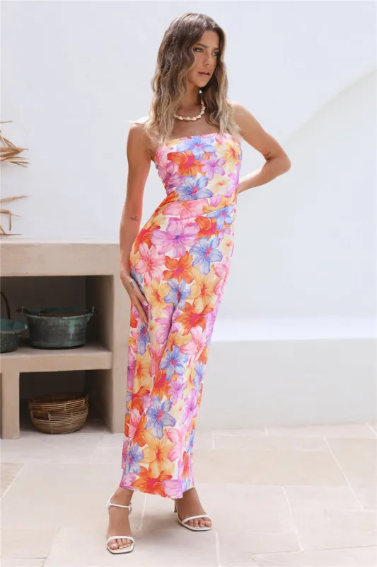 RUNAWAY THE LABEL Splendour Strapless Dress Floral sold by Fortunate One