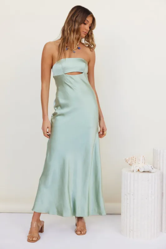 Open Hearts Maxi Dress Green sold by Fortunate One