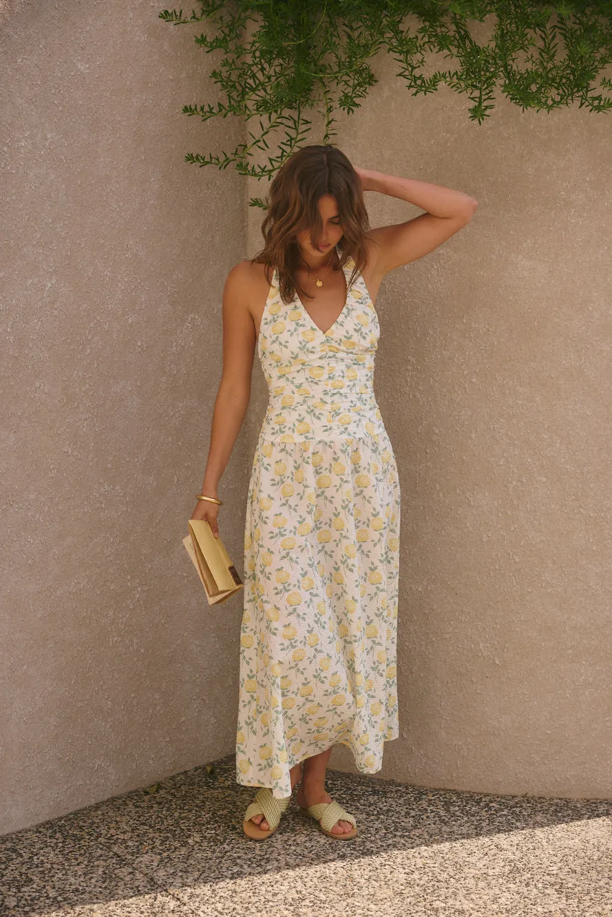 FORTUNATE ONE Limoncello Halter Maxi Dress Yellow sold by Fortunate One product image thumbnail 5