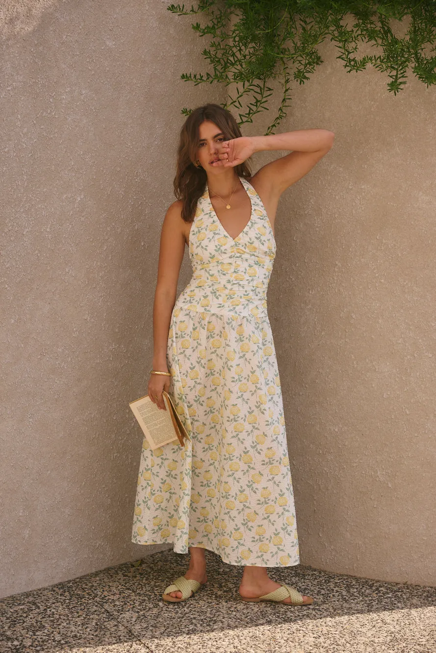 FORTUNATE ONE Limoncello Halter Maxi Dress Yellow sold by Fortunate One product image thumbnail 3