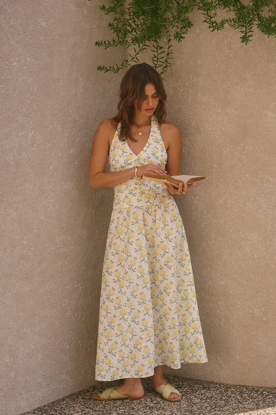 FORTUNATE ONE Limoncello Halter Maxi Dress Yellow sold by Fortunate One product image thumbnail 4