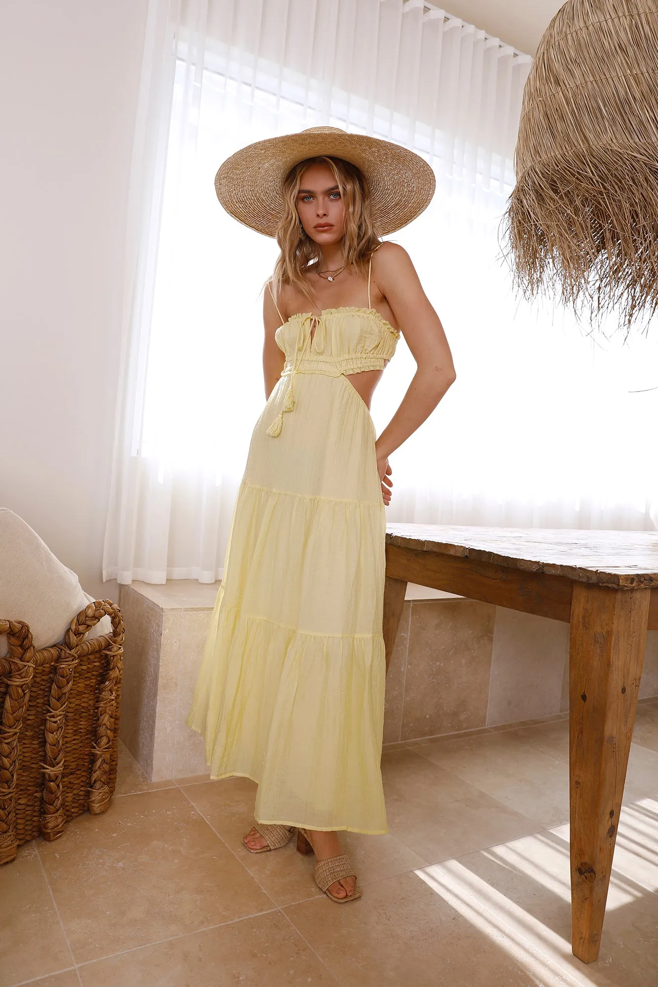 Heartbreaker Maxi Dress Yellow sold by Fortunate One