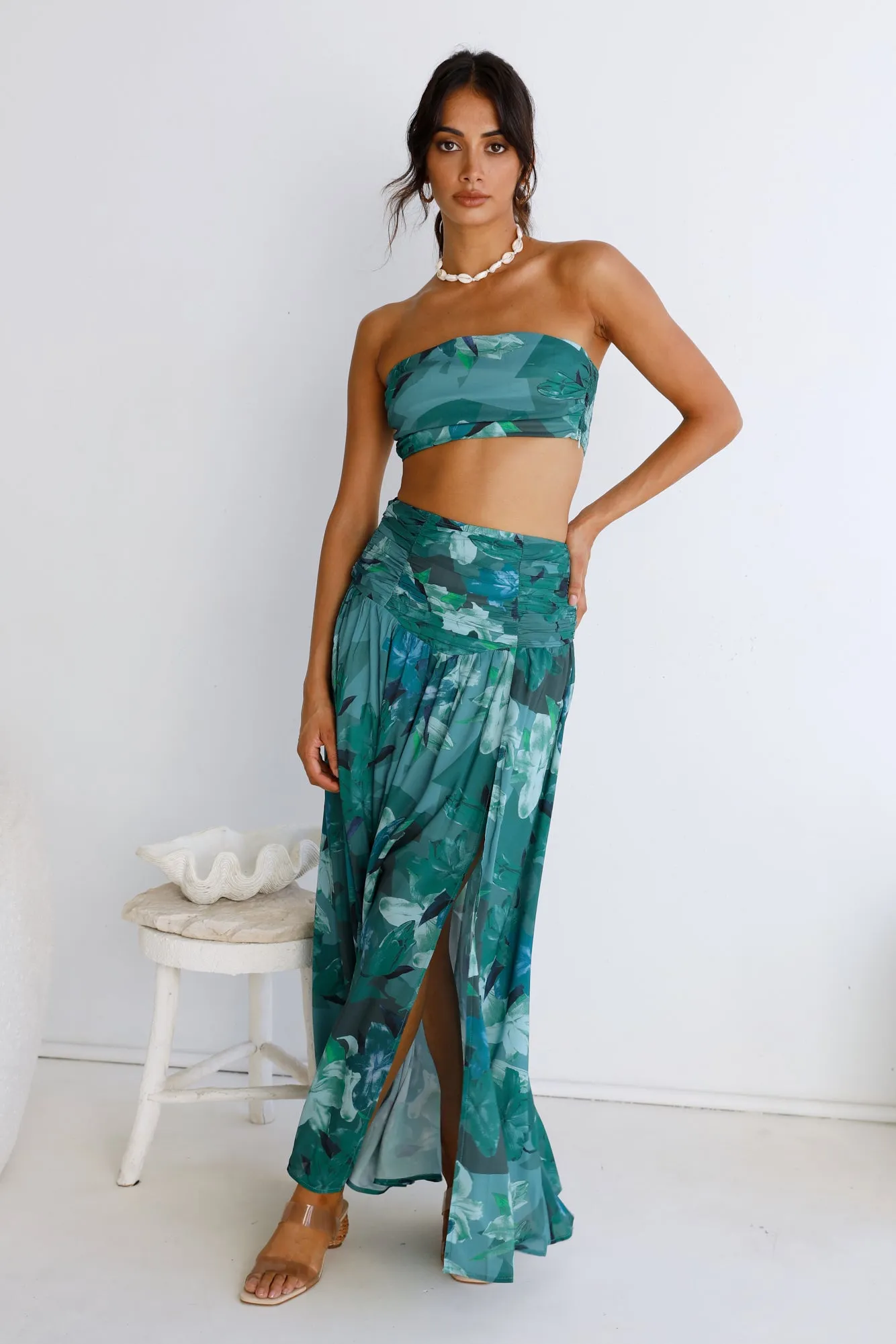 Gift Of Nature Maxi Skirt Green sold by Fortunate One product image thumbnail 3