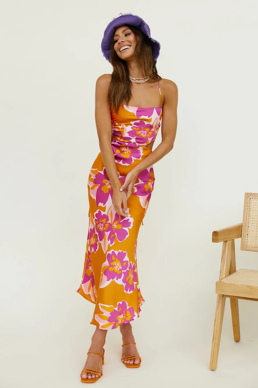 Malachime Maxi Dress Orange sold by Fortunate One product image thumbnail 4