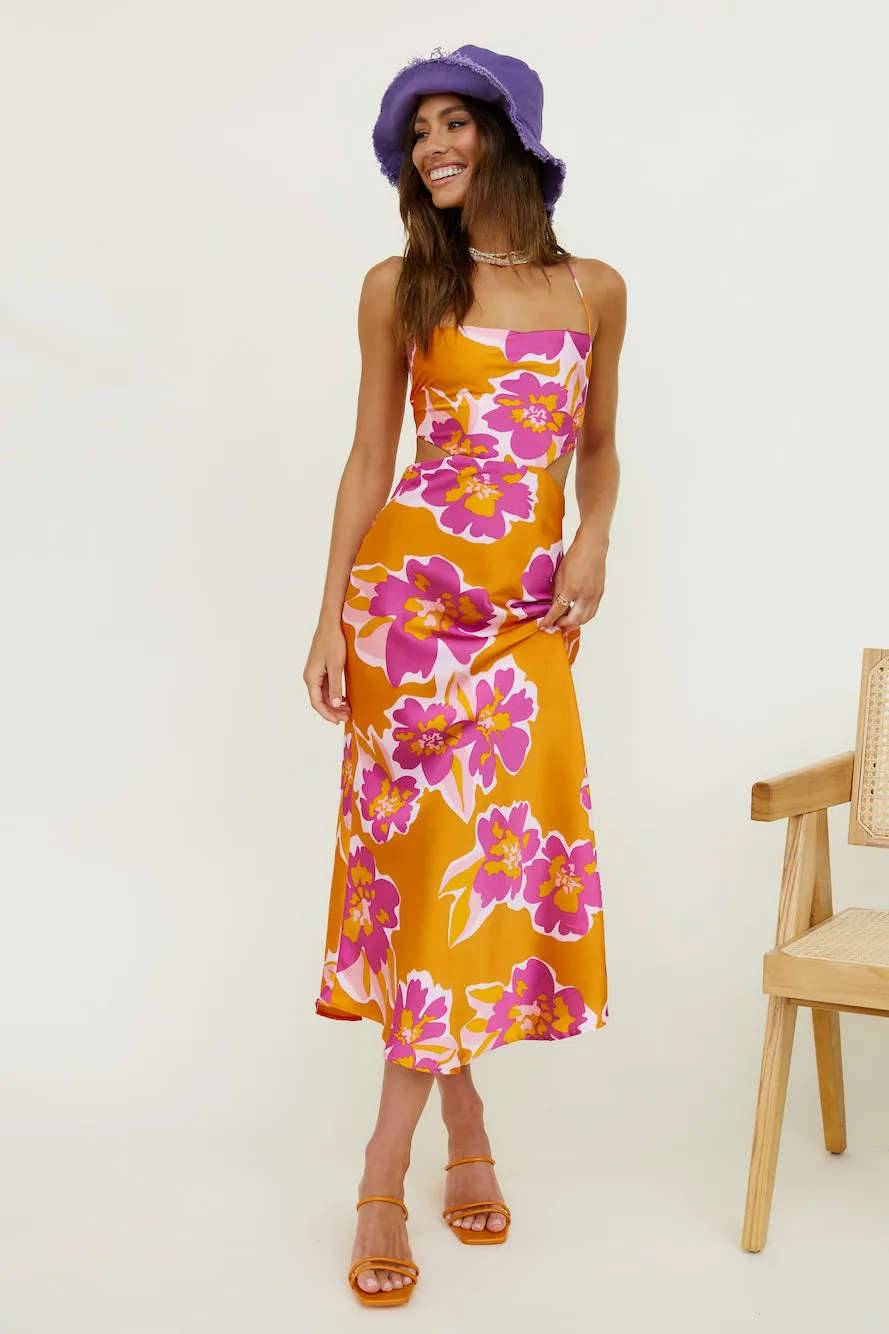 Malachime Maxi Dress Orange sold by Fortunate One
