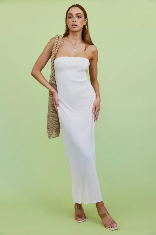 Thinking Of Dusk Maxi Dress Champagne sold by Fortunate One
