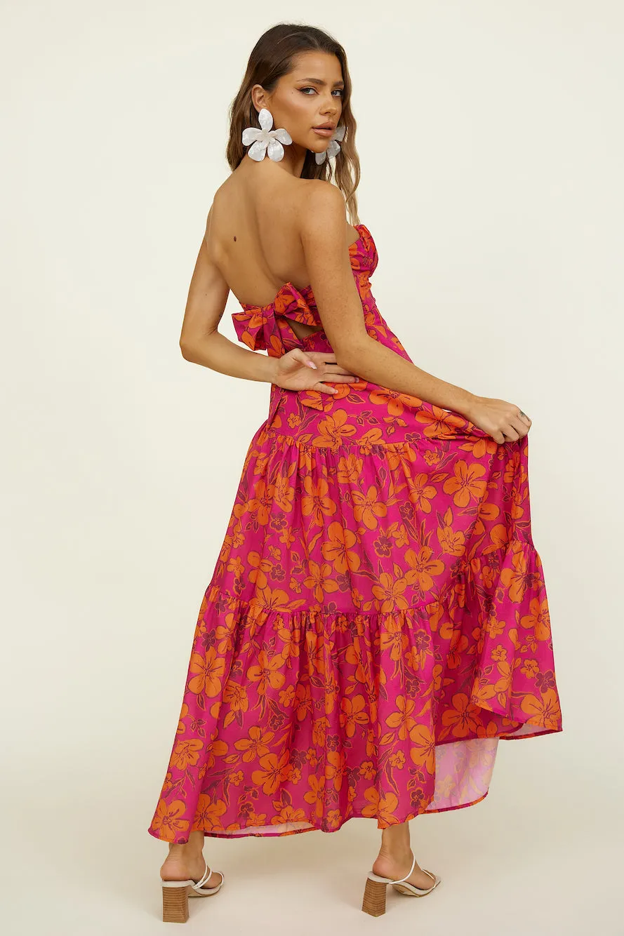 Beyond The Sea Maxi Dress Pink sold by Fortunate One product image thumbnail 5