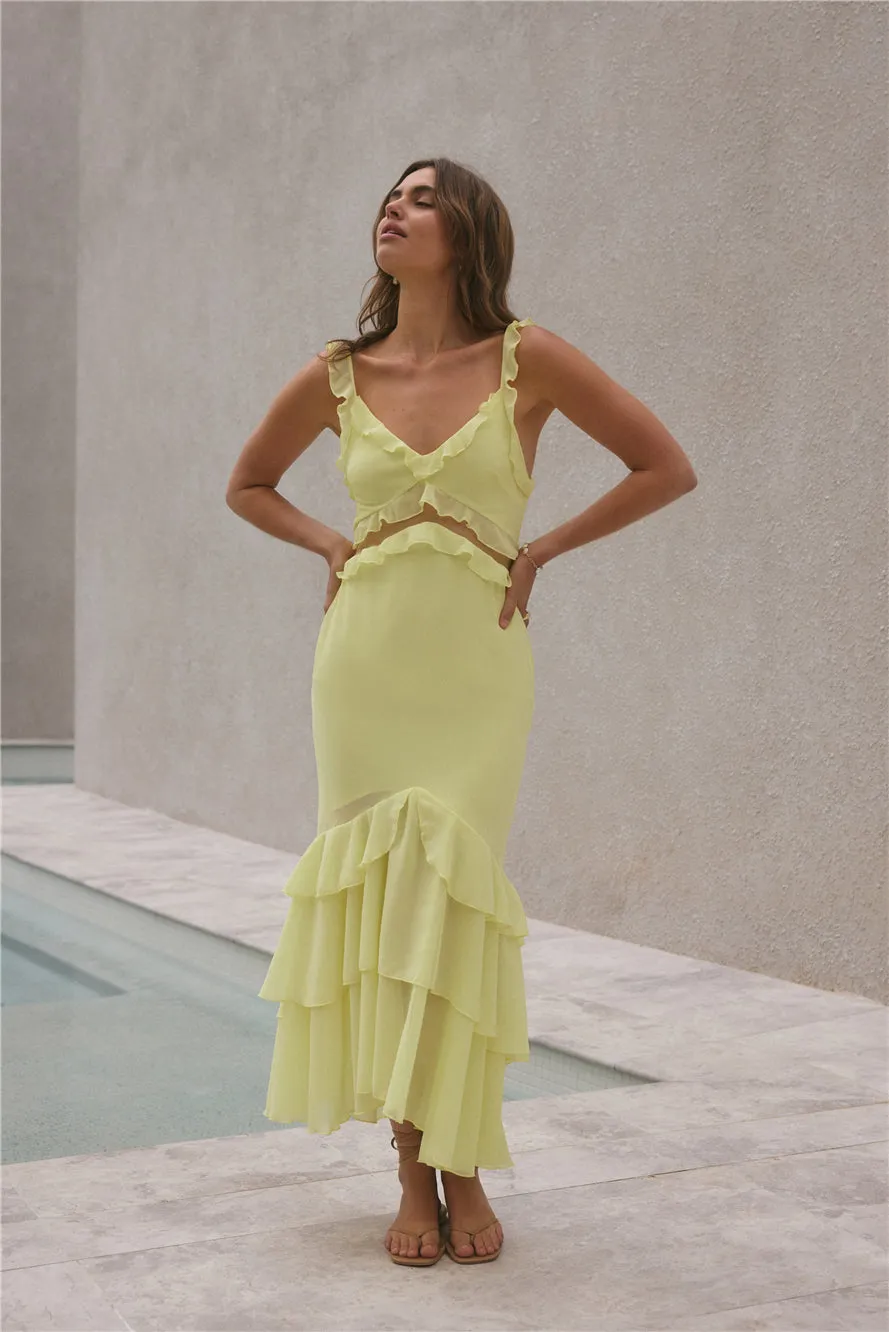 Dance Away Maxi Dress Yellow sold by Fortunate One product image thumbnail 3