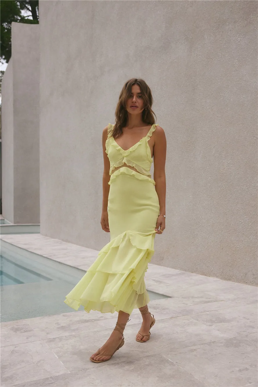 Dance Away Maxi Dress Yellow sold by Fortunate One product image thumbnail 4