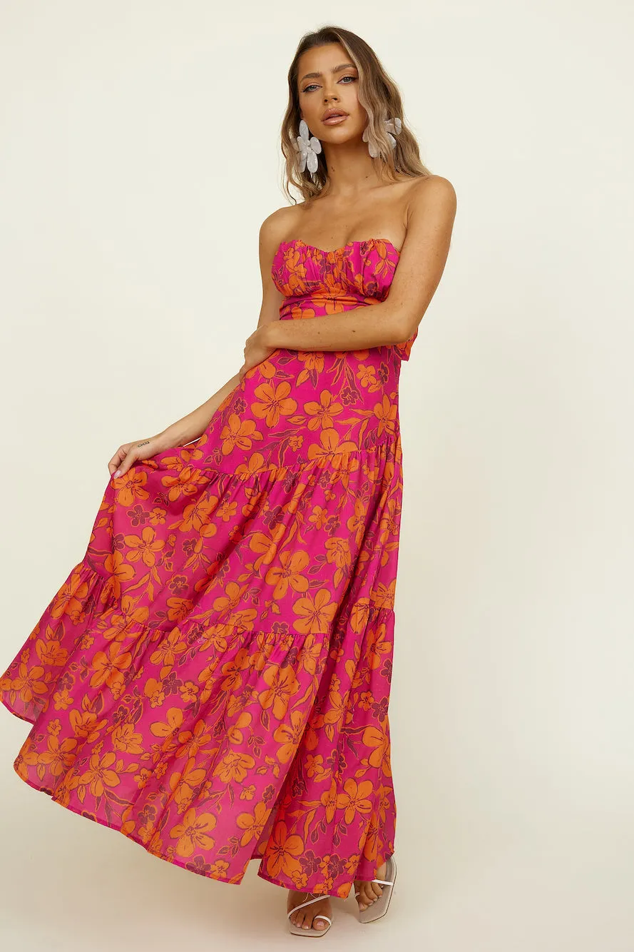Beyond The Sea Maxi Dress Pink sold by Fortunate One