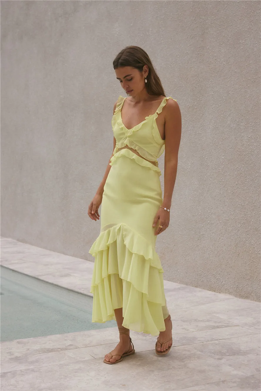 Dance Away Maxi Dress Yellow sold by Fortunate One product image thumbnail 5