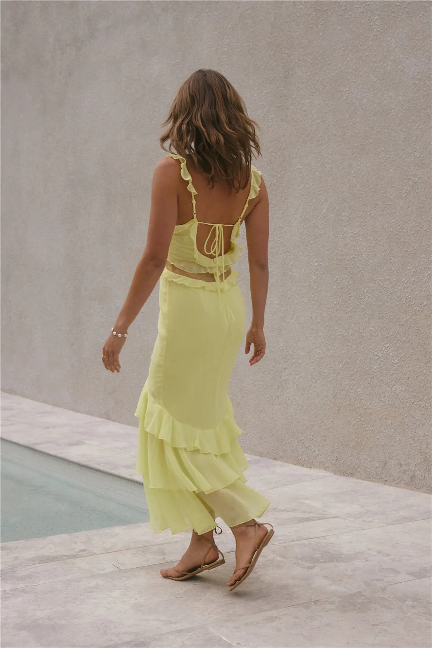 Dance Away Maxi Dress Yellow sold by Fortunate One product image thumbnail 2