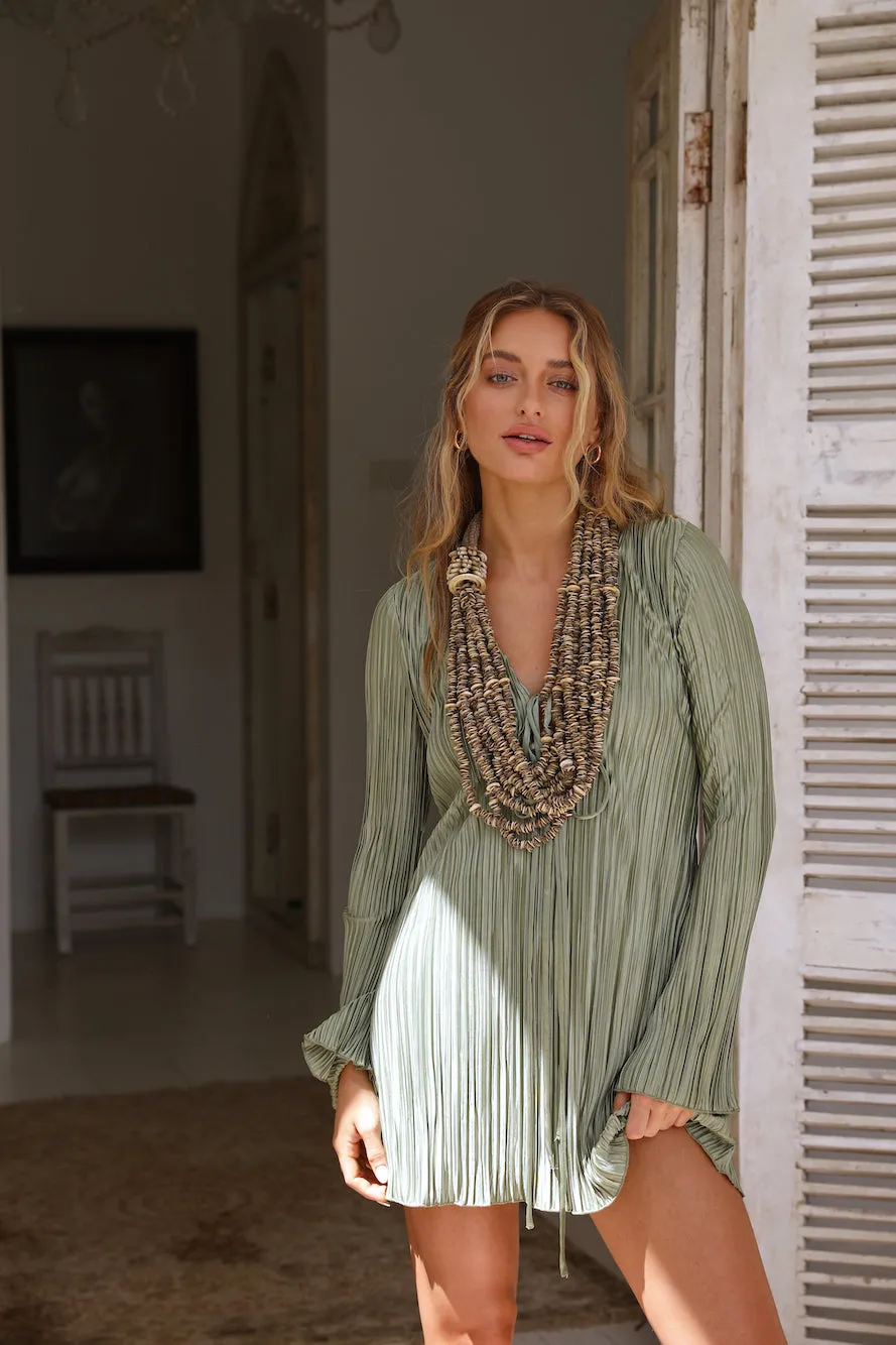 Twist And Turns Dress Green sold by Fortunate One