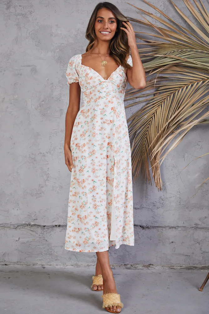 Choral Maxi Dress White sold by Fortunate One product image thumbnail 4