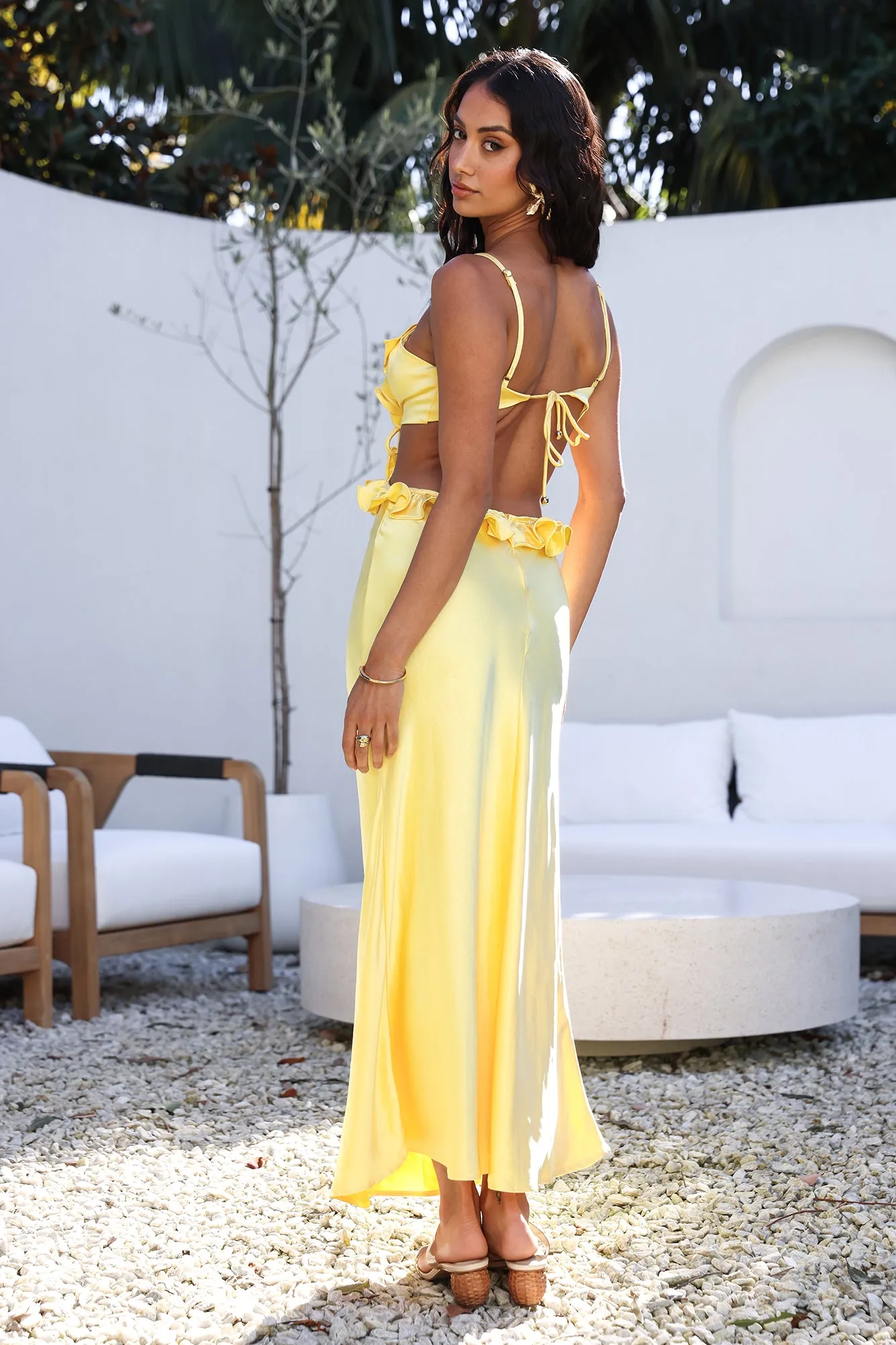 Don't Speak Maxi Dress Yellow sold by Fortunate One product image thumbnail 3