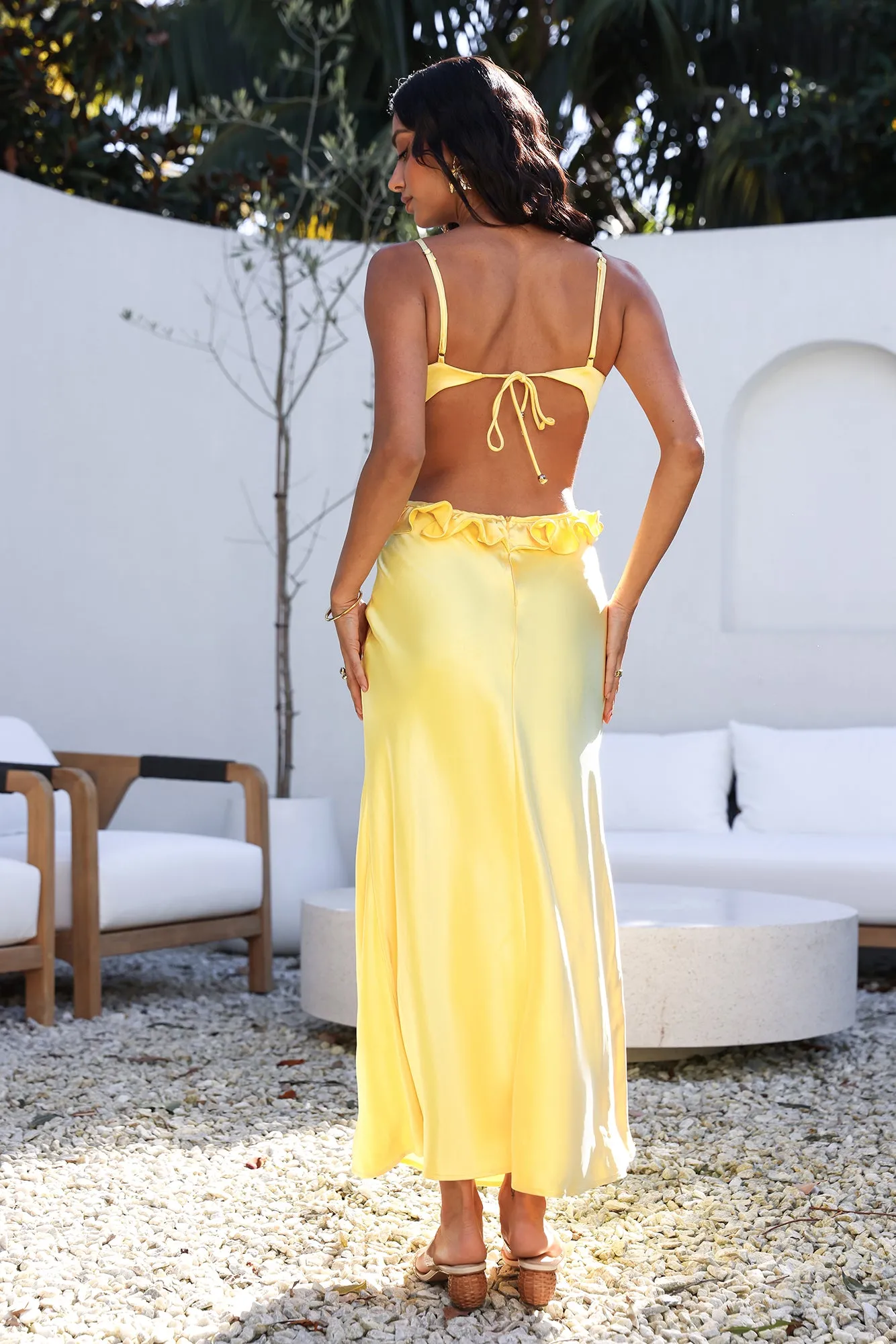 Don't Speak Maxi Dress Yellow sold by Fortunate One product image thumbnail 4
