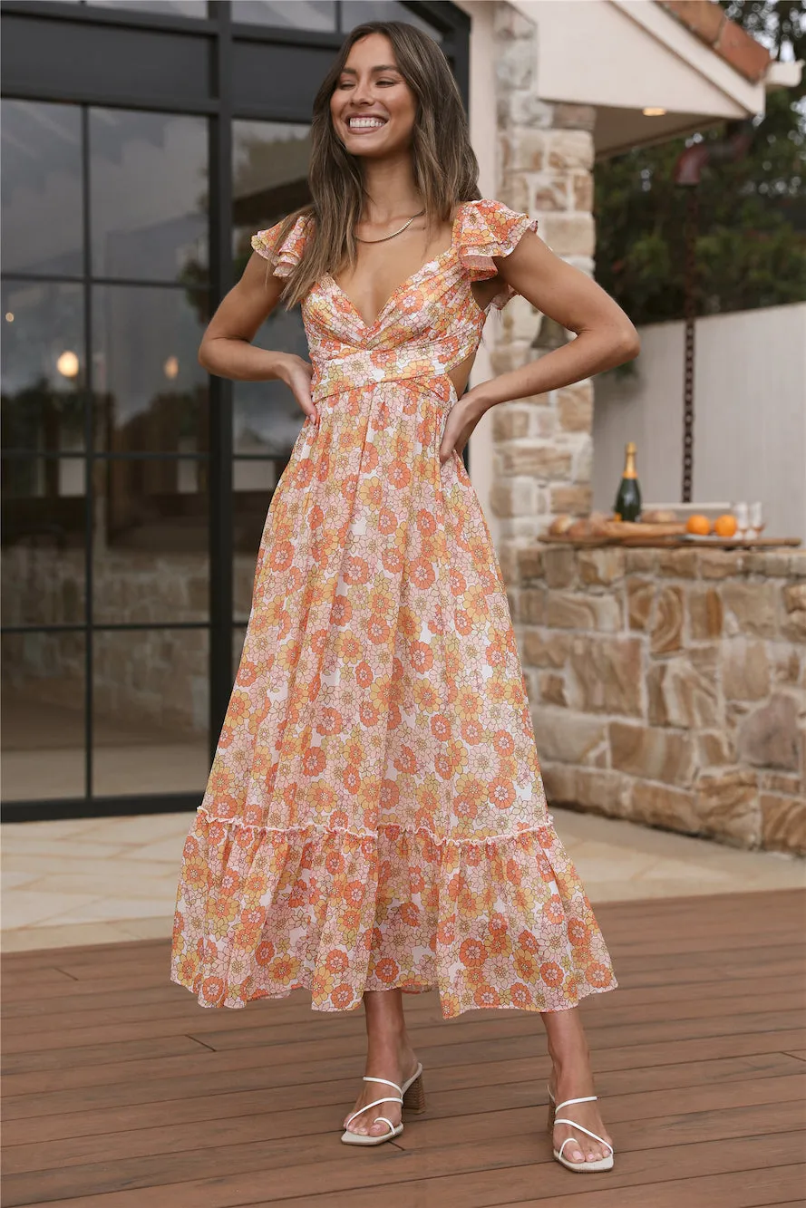 Starting Over Maxi Dress Orange sold by Fortunate One product image thumbnail 4