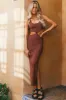 Touch Of The Sun Maxi Dress Brown sold by Fortunate One