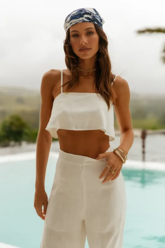 Closer To You Crop Top White sold by Fortunate One